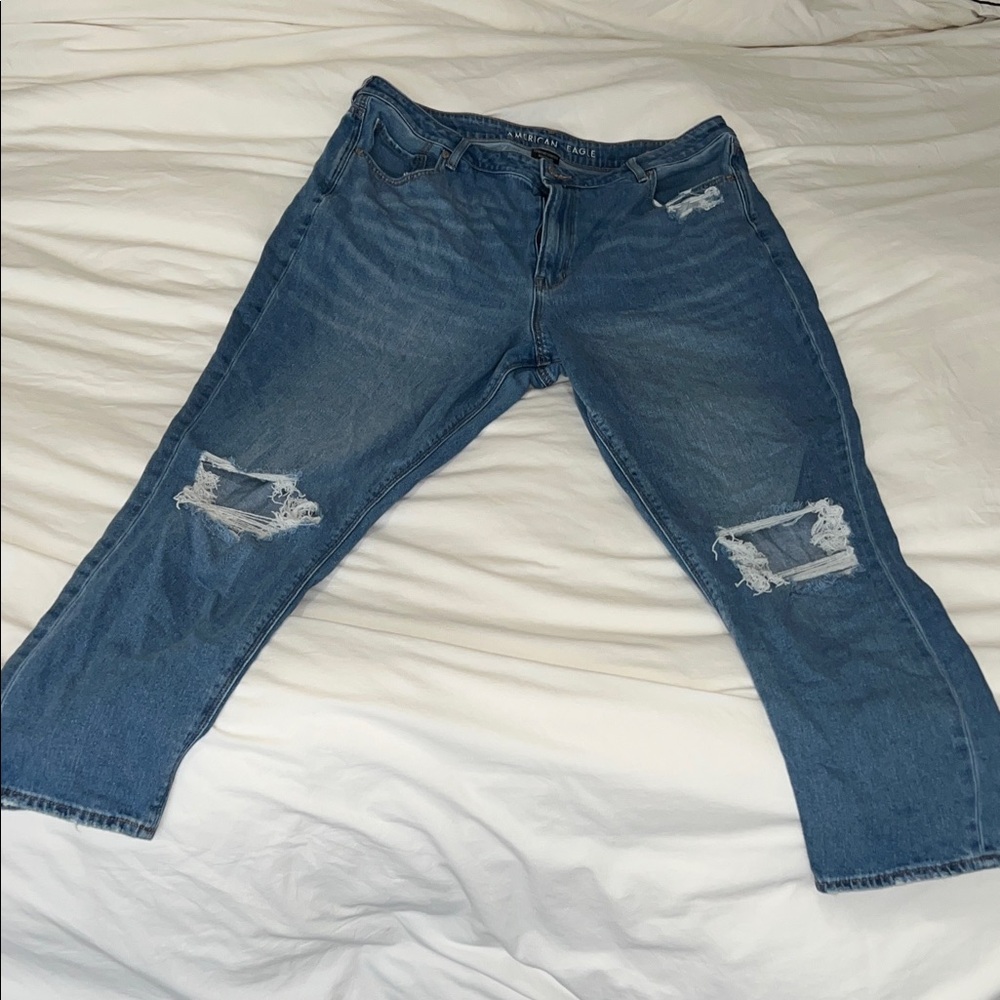 American Eagle Outfitters Mom Jeans in Classic Blue Denim
